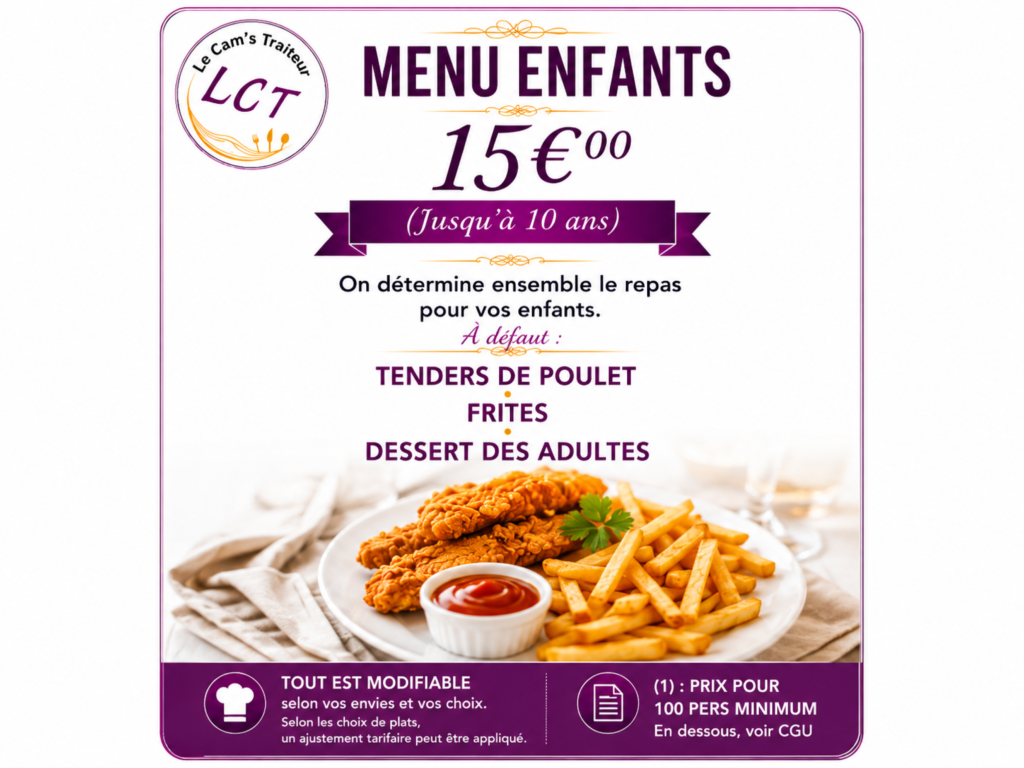 menue enfants